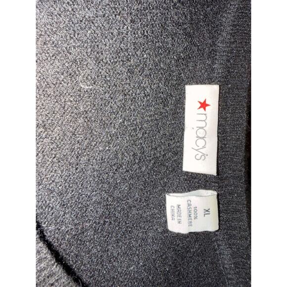 Macy’s 100% Cashmere Black Crewneck Sweater – Size XL - Picture 4 of 6